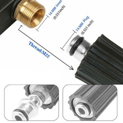 4000PSI High Pressure Car Power Washer Gun Spray Wand Lance Nozzle and 50ft Hose
