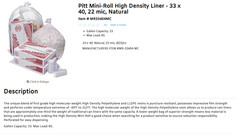 30” X 40” 33 Gallon 22 Micron Can Liner 8 Rolls Of 25 = 200 85 lb. Capacity