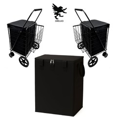 Jumbo Waterproof Shopping Cart Liner, 600D Oxford (Universal), Black