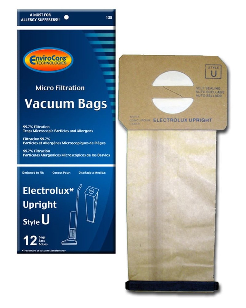 EnviroCare Replacement Micro Filtration Vacuum Cleaner Dust Bags made white