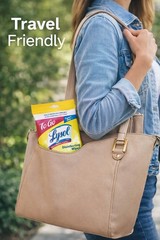 Lysol Disinfecting Wipes To-Go Pack, Lemon Scent, 45 Count (Pack of 3)
