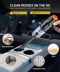 Car Vacuum Portable Cordless, 35000PA High Power Suction & Blower, Wireless H…
