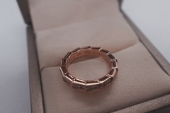 New.BuIgarlSerpenti.VIPER.ring 18K-ROSE gold diamond ring #7