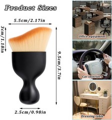 2-Piece Car Detailing Brush Set for Interior & Exterior Cleaning – Soft Bristles