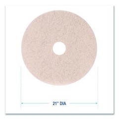 Boardwalk Natural Hog Hair Burnishing Floor Pads, 21″ Diameter, Tan, 5/Carton