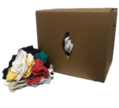 PALLET OF COLORED T-SHIRT RAGS – 50 LBs – 12 BOXES – 600 LB – FREE SHIPPING!!