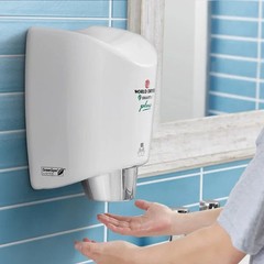 World Dryer K-974P2 SMARTdri Plus Automatic Hand Dryer 120V White Aluminum Wall