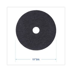 Boardwalk 4019BLA 19 in. Diameter Stripping Floor Pads – Black (5/Carton) New