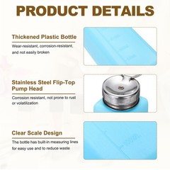 500ml/16.9oz Solvent Alcohol Dispenser for Acetone, Blue