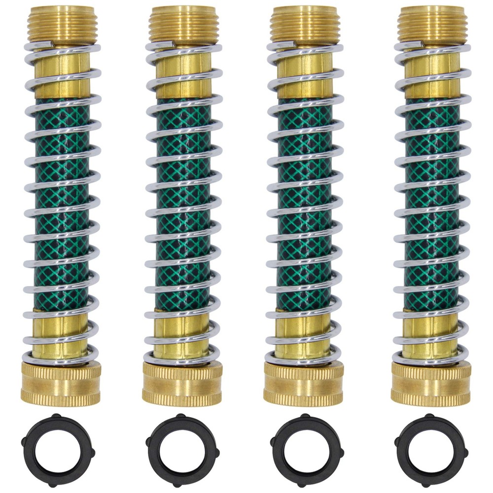 Lifynste Garden Hose Extension Adapter, Kink Protector 0.75 inches, Gold