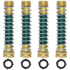 Lifynste Garden Hose Extension Adapter, Kink Protector 0.75 inches, Gold