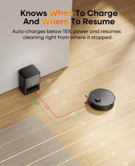 Uninell Robot Vacuum And Mop Self-Emptying Station 7000Pa Suction For Pet Hair