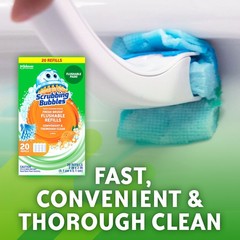 Scrubbing Bubbles Flushable Toilet Bowl Wand Cleaner 20 Count (Pack of 2)