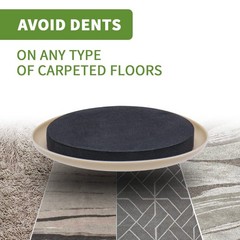 COVERCORNER Furniture Sliders for Carpet 8 PCS 3 1/2 inch Beige, Beige+black
