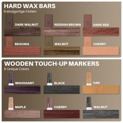 Laminate Floor Repair Kit, 6 Color Linoleum Hard Wax Touch B-6 Colors