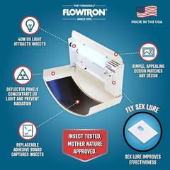 Flowtron Fly Trap Indoor Wall Sconce,Electric fly Insect Killer & Gnats w/2 Lure
