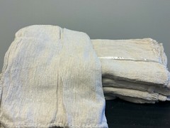 1000 PIECES NEW NATURAL INDUSTRIAL SHOP RAGS CLEANING TOWELS 13X14 inches