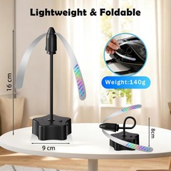 Fly Fans for Outdoor Table, Height Adjustable Food Fan with 4 Pack, white