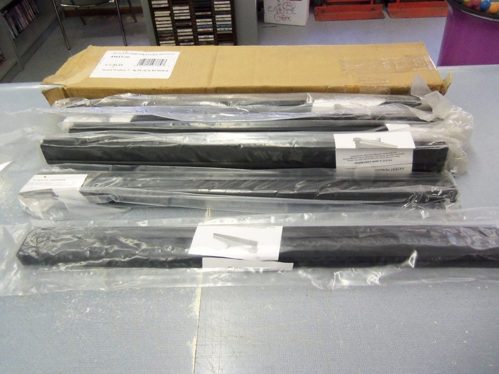 6 New Black Carlisle 41612 Spectrum 24″ Rubber Floor Squeegee Refills FREE Ship