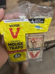 Victor Original Indoor Snap Mouse Traps for Mice, 4 Pack, Model M156