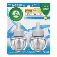 Air Wick 62338-82291 0.67 oz Scented Oil Refill – Fresh Linen (2/Pack) New