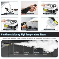 Haosidsn Powerful 2500W Handheld Steam Cleaner15S Heat-Up High-Pressure Steam