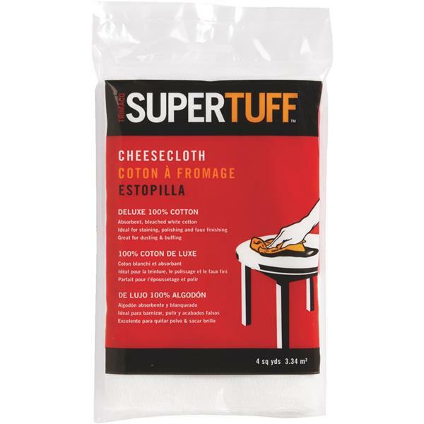 (12)-SuperTuff White 4 Sq. Yard Cheesecloth. Deluxe 100% Cotton. Model: 10303