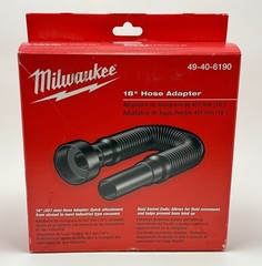 Milwaukee 49-40-6190 18″ Hose Adapter for Grinder Dust Shroud – New in Box