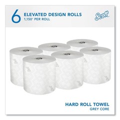Scott 25703 1,150′ 1-Ply Paper Towel Rolls – Gray Core/White (6/CT) New