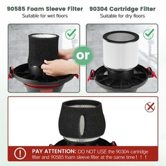90304 Replacement Filter Kit Compatible with Shop Vac B0D794WHQM, White