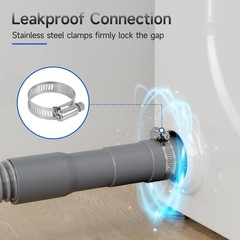 6 FT Washing Machine Drain Hose, Corrugated and Flexible Washing Machine Hose…