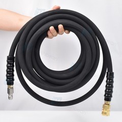 Hot Water Pressure Washer Hose 3/8″ x 100ft 6000 psi Non-Marking 2-Braid Gray