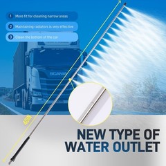 40 in Radiator Cleaning Wand,5000 PSI Max Stainless Steel Slim Extension with…