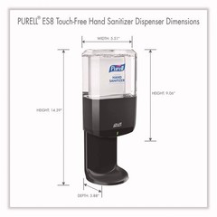 PURELL 772401 1,200 mL Touch Free Hand Sanitizer Dispenser – GP (1/CT) New