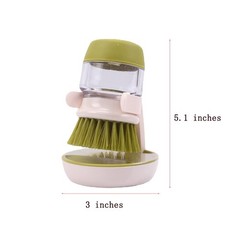 Dish Brush with Soap Dispenser, Dishwashing Kitchen Scrub Brushes Gray