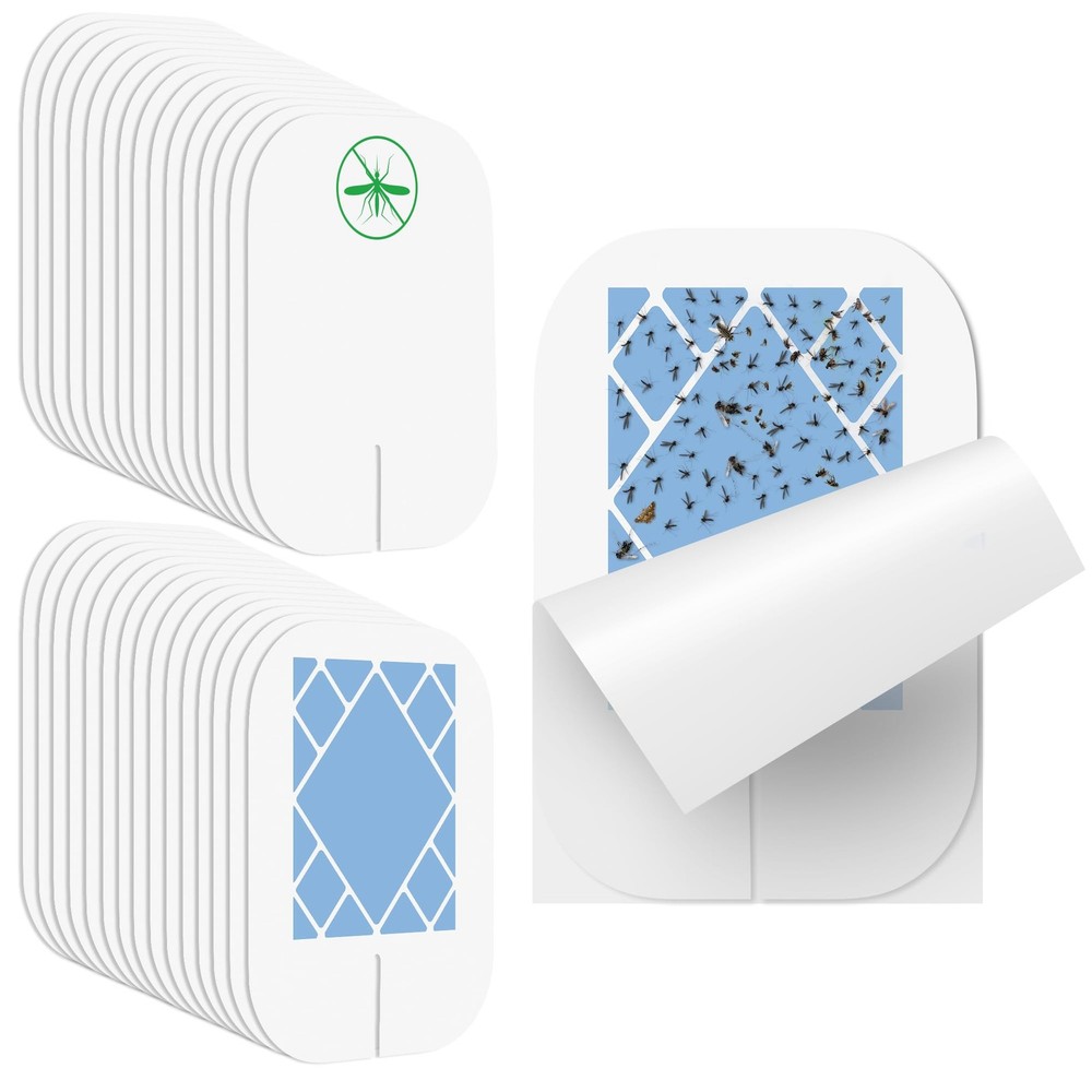 Qualirey 30 Pack Flying Insect Trap Refill Compatible with VEYOFLY Fly Blue