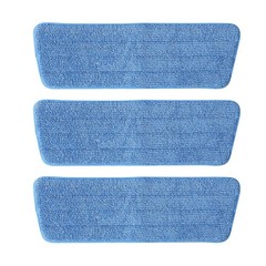MABUBU 3 Pack Microfiber Mop Pads, Replacement Pads Refills Floor Blue