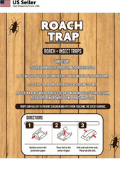 Roach Traps Indoor Sticky (18 Pack) – Glue for Roaches 18 Pack, Black