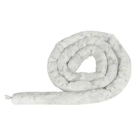 Condor 436M83 Sorbent Sock, 28 Gal, 1 1/2 In X 24 In, Oil, White, 20 Pk