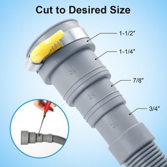 Elyfree Washing Machine Drain Hose, 6 Feet Universal Dishwasher 6 ft, Gray