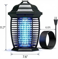 Amoszap 20W 4200V Electric Bug Zapper Ipx4 Waterproof Mosquito Zapper Indoor