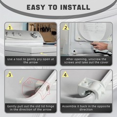 WP35-2044 Lid Hinge 35-2044 Washer Fits for Whirlpool (2 Pack) White
