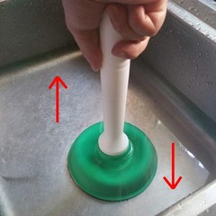 Coralpearl Drain Plunger, Small Hand Force Plumber 5″L X 5″W X 11″H, Green