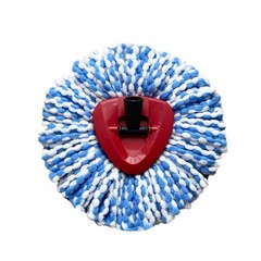 Spin Mop Replacement Head Compatible with O-Ceda Blue 4 Count (Pack of 1)