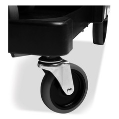 RCP 1861430 Plastic Executive Janitorial Cleaning Cart – Black New