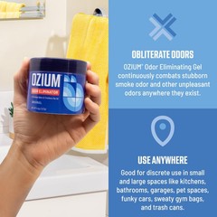 Ozium 4.5 Oz. Odor Eliminating Gel for Homes, Ounce (Pack of 4), Blue