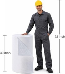 Spill Ready Oil Absorbent Pads Roll 30″ x 300′ -Heavyweight Absorbs Upto 80 gal.