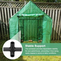 M METERXITY 12 Pcs 11mm Greenhouse Frame Building 4 Way Right Angle