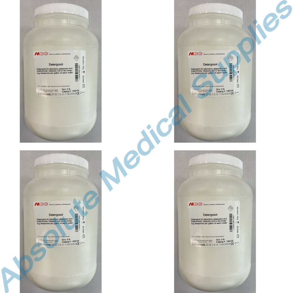 *4-Pack* Medical Chemical Corporation Powder Detergent Concentrate 5lb 135B-5LBS