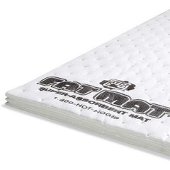 Pig Mat4101 Sorbent Pad, 22 Gal, 16 In X 20 In, Oil, White, Polypropylene